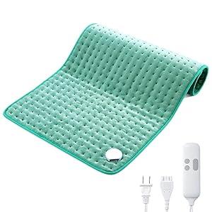 XXX-Large King Size Heating Pad for Pain Relief, 18" X 33" Fast Heating Pad with 2H Auto Shut Off, 6 Heat Settings & Machine Washable, Moist & Dry Heat Therapy for Neck Back Shoulder Relief and Cramps