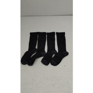 FITRELL 2 Pairs Compression Socks for Women and Men 20-30mmHg-Circulation Support Socks, S/M