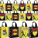 Estune 24 Pcs Softball Gift Bags with Handle Goodie Treat Candy Bags Non Woven Wrapping Tote for Softball Team Sports Birthday Party Supplies Sports Theme Decorations