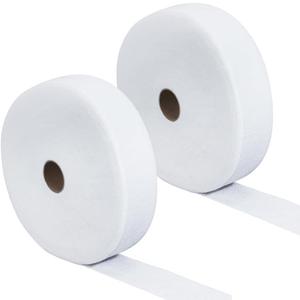 CRASPIRE 2 Rolls Jelly Roll Batting Strip Jellyroll Rug Cotton Blend Fabric Strips 72 Yards x 2 1/4 Inch White Cloth Upholstery Punched Quilt Strip for Braided Throw Quilts Needle DIY Sewing Projects (36.09 yard x 2.2 inch(33m x 5.6cm))