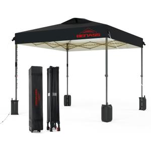 12x12 Pop Up Canopy, Easy Up Canopy Tent, Black