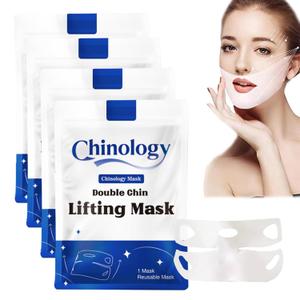 Chinology Chin Mask, Chinology Double Chin Lifting Masks, Reusable Lift Chin Strap, Double Chin Reducer Jawline Mask Lifting for Face and Neck, Say Goodbye to Your Double Chin Now(4pcs)