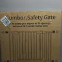 Cumbor 29.7-46" Baby Gate for Stairs, Toddler Safety Essentials for The House, Auto Close Dog Gate for Doorways, Mom's Choice Awards Winner-Easy Install Pressure Mounted Pet Gates for Dogs, White