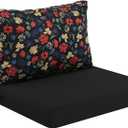 Idee-home Outdoor Cushions for Patio Furniture, Outdoor Seat Cushion, Waterproof Hampton Bay Deep Seat Replacement Couch Chair Cushions for Garden Lawn Backyard Deck, 26.5 x 26.5 Floral Pattern