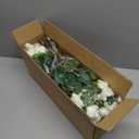 16 Bundles Artificial Roses for Front Door Outdoor Decor, Realistic Fake Silk Bouquets Flowers Faux UV Resistant Real Looking Rose Plants for Garden Balcony Farmhouse Home Spring Summer Decor (White)