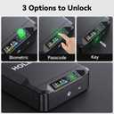 Car Gun Safe Small Pistol Safe Handheld Biometric Gun Cases for Handguns, Portable Fingerprint Pistol Lock Security Box for Travel Nightstand Bedside