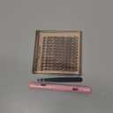 Mavphnee Brown Lash Clusters Kit Fairy Eyelash Extensions Kit Dark Brown Cluster Eyelash Extensions Kit Natural Wispy D-Curly Individual Lashes Clusters with Lash Bond and Seal Glue and Tweezers