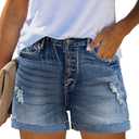 MixShe Shorts for Women 2026 Denim Pants Womens Jeans Cowboy Summer Fashion Outfits Plus Size (Blue)