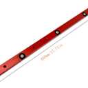 Aluminium Alloy Miter Bar Rail Runner Slider Table Saw Gauge Rod T-Slot Track Bar Rail Woodworking Tool for Jigs Fixtures Sleds Router Tables, 450mm, Red