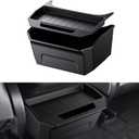 BASENOR 2017-2023 Tesla Model 3 Trash Can, Rear Center Console Organizer Tray, Backseat Storage Box with Lid Cover for Model 3 Interior Accessories(Not Fit 2024 2025 Model 3)