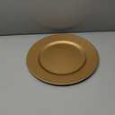 ZEAYEA 12 Pack Gold Charger Plates, 13 Inch Plastic Round Dinner Charger Plates for Wedding Party, Elegant Tabletop Decor