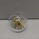 Hoteam 3 Pcs 2.36" Starburst Christmas Ball Ornaments Pipa Champagne Gold Shatterproof Christmas Hanging Ornaments Metal Glitter Tube Shaped Balls for Holiday Xmas Tree Party Decorations