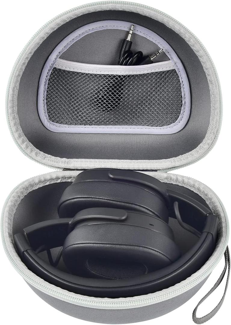 Headphone Case for Skullcandy Crusher/Hesh/Evo Wireless Over-Ear Bluetooth Earphones, for JLab JBuds Lux ANC, for TOZO HT3/HT2 Headphones and More Noise Cancelling Foldable Headset - Box Only (Grey)