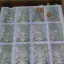 Pickmesh 24 Set 4 oz Bear Shaped Rosh Hashanah Glass Honey Jars with Dipper Bee Pendants Tags Twine Honey Jars Party Favors Small Bear Bottle Container for Baby Shower Wedding Favors(Silver Lids)