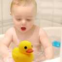 Happy Trees Duck Bath Toy Large Bath Duck Squeak Rubber Duck Baby Shower, 7 Inches