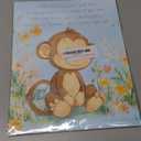 Monkey Art Print Poster with Poem, Animals Nursery Wall Decor Cute Wild Animals Artwork For Baby Bedroom Kids Room Home Decoration Gallery 11 (Monkey, 8 x 10 inches, Unframed)