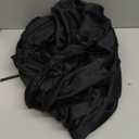 LHJ Unisex Full Length Hooded Robe Cloak Long Velvet Cape Cosplay Costume (Large, Black)
