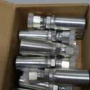 12 Pcs Hydraulic Hose End Fittings Compatible with Weatherhead U-Series Dayco or Other Adjustable Crimpers, 1/4" I.D. Hose x 1/4" JIC 37 Female, with Protection Cover