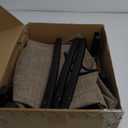 Veehoo Outdoor Elevated Dog Bed, Cooling Raised Dog Cot Bed XL, Portable Waterproof Curved Dogs Hammock Beds for Outside, up to 150lbs, Black Legs, Beige 49"