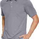 KEFITEVD Mens Polo Shirt Golf Short Sleeve Dry Fit Breathable | Quick dry, Moisture Wicking, Stretchy, Classic Fit with Striped Collar, Breathable, for Golf, Tennis, Fishing, Outdoor Sports (M)