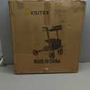 Rollator Walkers for Seniors,Rolling Walker with Backrest 300lbs, Folding Walking Aid with Seat and Brakes, Aluminum Heavy-Duty Drive Walker with Adjustable Handles, 8" All-Terrian Big Wheels