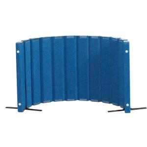 Angeles 30" x 6' Quiet Divider With Sound Dampening Panels, Freestanding Room Divider Wall, Blue