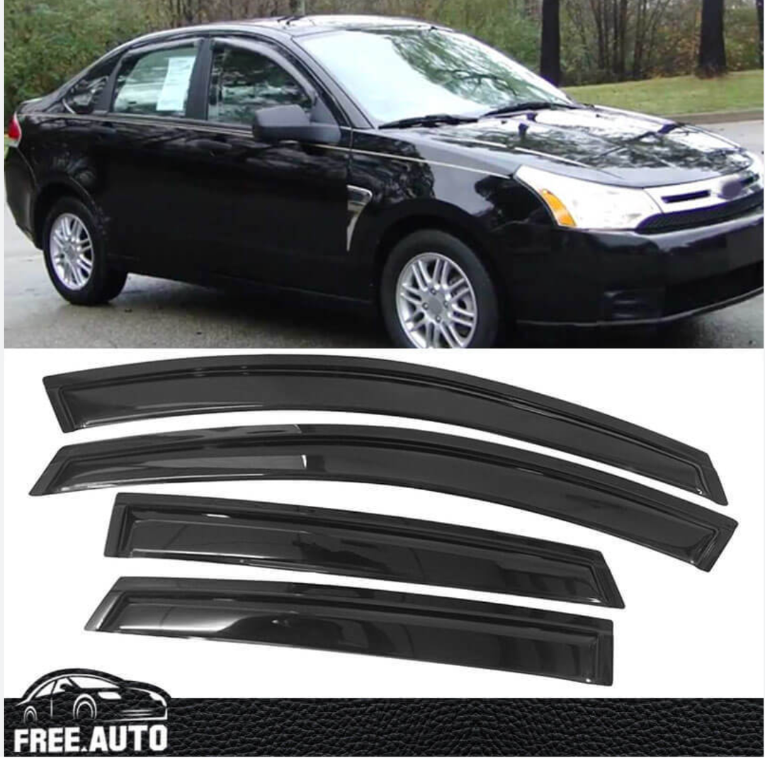 For 08-11 Ford Focus Sedan Window Visor Vent Rain Sun Deflector Guard 4PCS Set