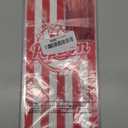 Teling 100 Pcs Popcorn Treat Bags 100 Pcs Popcorn Treat Bags for Party Red White Stripe Cookie Candy Bags with 150 Red Twist Ties for Circus Carnival Birthday Party Favor