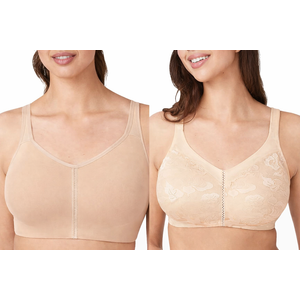 Wacoal Women's Casual Beauty Soft Cup Bra, Toast, 38DDD