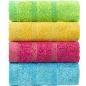 MEMRUI Multicolor Fingertip Towels for Bathroom - Kid's Face Towels, 10 x 18 Inches, 4 Pcs in 4 Colors