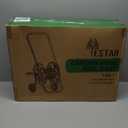 Garden Hose Reel Cart, Holds 75-150 Feet of 5/8-Inch Hose, Portable Hose Reel Cart With Wheels,Adjustable Handrail, Quick Hose Connector (Original, Black)