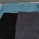 Ficerd 3 Pack Women's 1/2 Sleeve Mock Turtleneck Shirts, Elbow Length Shirt Half Sleeve Tunic Top Casual Summer Basic Tees XL