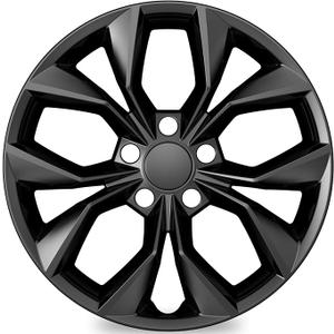 4-Pack Hubcaps Compatible with Honda CR-V CRV 2023 2024 Wheel Covers, 17 inch 17" Steel Wheel, Wheel Skins, Snap On Tire Cover Replacement (Black Color)