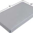 Cot Sheets 31" x 75", 2 Pack Cot Size Sheet Fitted with Narrow Twin/Camp Bunk/Rvs Bunk/Guest Beds/Army Cots/Trifold Mattress, Super Soft Breathable Microfiber Bed Cover, Bottom Sheet, Gray