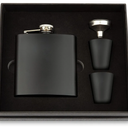 Weddingstar 6 oz Stainless Steel Hip Flask Gift Box Set Black - Non-Customizable