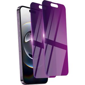 2 Pack Privacy Screen Protector for iPhone 16e 2025 Tempered Glass 6.1inch Private Saver Anti-Spy Anti-Blue Light Eye Protection Anti-Scratch Full Coverage