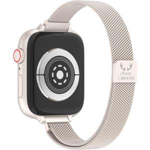 MARGE PLUS Slim Milanese Loop Compatible with Apple Watch Band for women 41mm 40mm 38mm 42mm 46mm 45mm 44mm, Stainless Steel Magnetic Mesh Strap work on iWatch Series 11 10 9 8 7 6 5 4 3 & SE 3 2 1