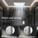 Orsong Bathroom Exhaust Fan 10" Panel Ultra Quiet without Light(8x8 Mount), 110CFM, 4" Duct for Bathroom/Garage/Home