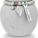 SOITIS Mini Urn for Human Ashes - 2.76 Inches Ceramic Urn for Ashes, Memorial Small Holder Decorative Urn, Cremation Funeral Urns for Women Men