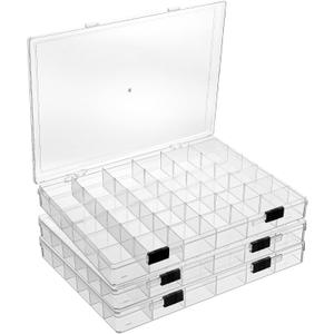 3 Pack 36 Grids Clear Plastic Bead Organizer Storage Box Container, Clear Beads Storage Organizers, Craft Jewelry Small Beads Containers for Organizing Collection Jewelry Making 3 Pack 36 Grids Clear Plastic Bead Organizer Storage Box Container, Clear Beads Storage Organizers, Craft Jewelry Small Beads Containers for Organizing Collection Jewelry Making