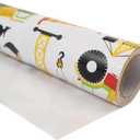 wishinside Kids Wrapping Paper Roll, 17 Inches X 32.8 Feet, Mini Roll, Vehicle-themed Design Wrap Paper for Kids Boys Construction Truck Birthday, Baby boy, Baby Shower, 1 Roll
