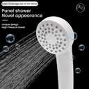 Hand-held filtered shower head, simple pressurized shower head, large water output and fall resistance, suitable for home and outdoor (White)