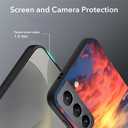 Compatible with Samsung Galaxy S25 Plus Case, Aesthetic Sunset Beach Blue Waves Design Soft TPU Slim Protective Case Gift for Women, Girls, Boys, and Men