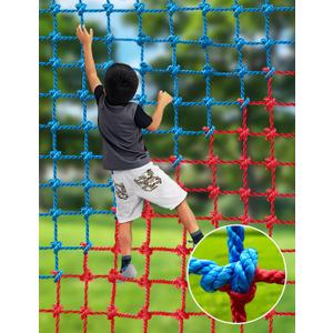 Climbing Cargo Net, Polyester Playground Climbing Net, Heavy Duty Large Military Climbing Net for Kids Outdoor, Kids Safety Protection Net, Rope Ladder, Jungle Gyms, Swingset, Treehouse (4ft x 8ft)