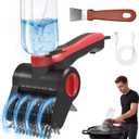 Electric Grill Brush with Water Spray System, Cordless BBQ Grill Cleaner, Rechargeable Power Scrubber for Gas, Charcoal & Pellet Grills, IPX8 Waterproof Grill Cleaning Brush with Scraper & Case