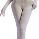 Body Stockings for Women Long Sleeve Full Body Bodysuit Includes Five Finger Glove Bodystocking Velvet 120D