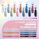 24 Pieces Thank You Gifts Bulk Teacher Appreciation Keychain Inspirational Gifts Wristbands for Appreciation Week, Teacher's Day, Graduation, Teacher Silicone Key Bracelet for Preschool High School