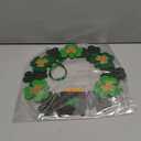 Yookeer St. Patrick's Day Door Decoration Shamrock Wreath for Front Door 3D Shamrock Gold Coin Jar Leprechaun Hat Wooden Hanging Sign Irish Green Clover Lucky Hanging Home Wall Decor(Cute Style)