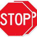 T&R (2 Pack) Large Stop Sign Street Road Sign 18 x 18 Inches. Engineer Grade Reflective Sheeting, Rust Free Aluminum, Weather Resistant, Waterproof, Fade Resistant, 2 Pre-drilled Holes