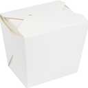 Restaurantware Chinese Take Out Boxes 25 Pack of 8 oz Grease-resistant Party Take Out Food Containers Disposable Stackable Asian Square White Paper To Go Boxes For Restaurants